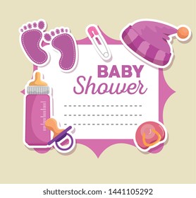 card of baby shower invitation and decoration
