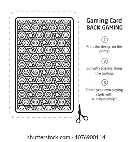 Card Back Abstract Pattern Background Underside