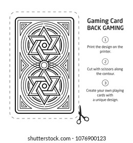 Card Back Abstract Pattern Background Underside