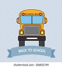 Card Back to school. School bus
