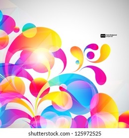Card background. Abstract bright color drops and clean place for your text.