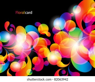 Card background. Abstract bright color drops and clean place for your text.