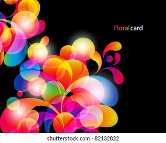 Card background. Abstract bright color drops and clean place for your text.
