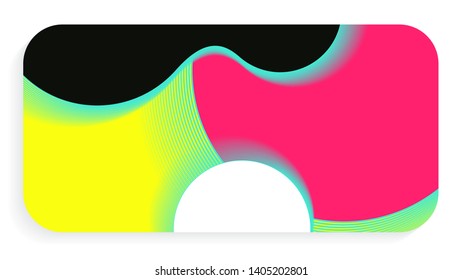 card background with abstract curved pattern in pop shades