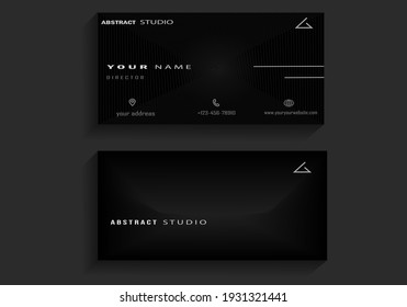 Card background with dark elegant color displays your name and information for business cards, visiting cards, banners