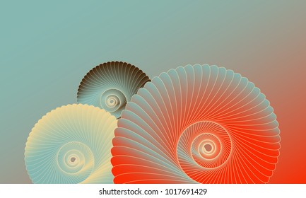 card background with snails in red and blue