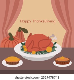 The card background of ThanksGiving day