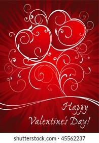Fondo de la tarjeta para el día de San Valentín.