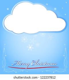 card backgrounds a snowflake cloud, for new year and christmas