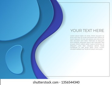 Card or banner from cut out paper for website or social media minimalism