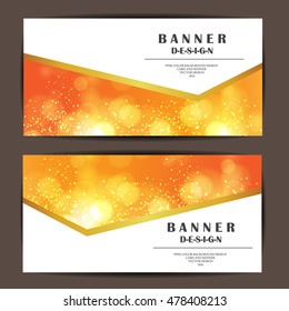 card and banner design with bokeh background.
