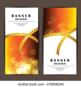 card and banner design with bokeh background.