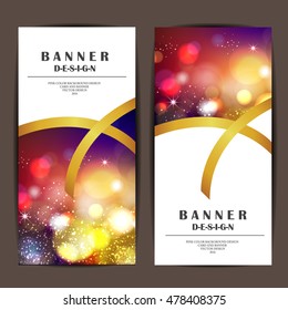 diseño de tarjetas y banners con fondo de bokeh.