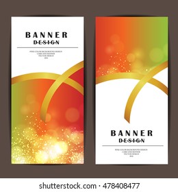card and banner design with bokeh background.