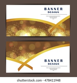 card and banner design with bokeh background.