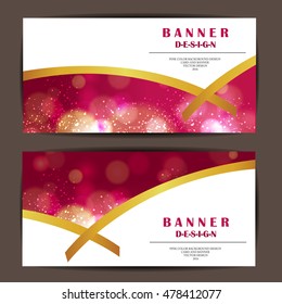 card and banner design with bokeh background.