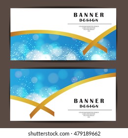 card and banner design with bokeh background.