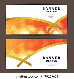 card and banner design with bokeh background.