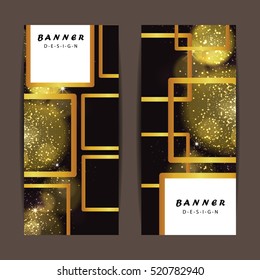 card and banner design with bokeh background.