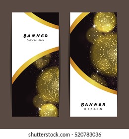 card and banner design with bokeh background.