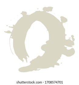 Card banner design paint stain scandinavian style beige gray isolated on white background. simple ornament trend of the season. Abstract template frame for your text, copy space.Vector