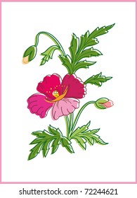 Card with beautiful flower
