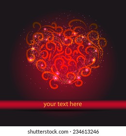 card with beautiful heart