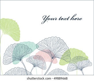 Card with beautiful spring flowers
