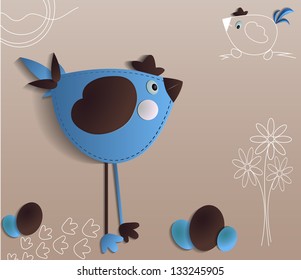 Card with birds