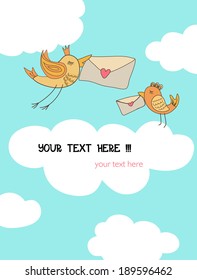Card with birds