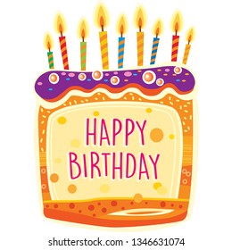 Happy Birthday Card Stock Vector (Royalty Free) 1046261845