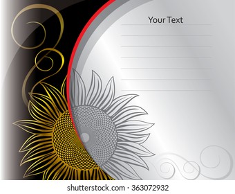 Card Black Gold Silver