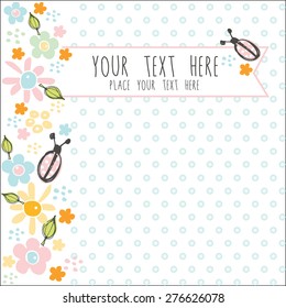 Card with blue dots