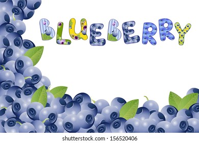 card with blueberries 