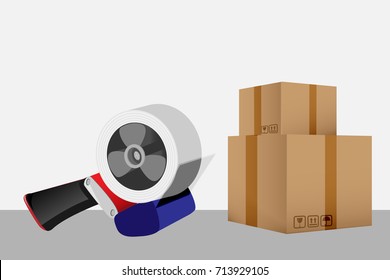 Card box with dispenser. Vector illustration 