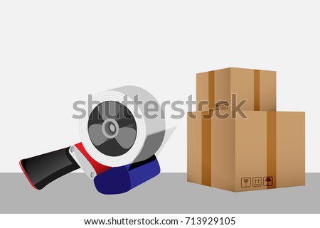 Card box with dispenser. Vector illustration 