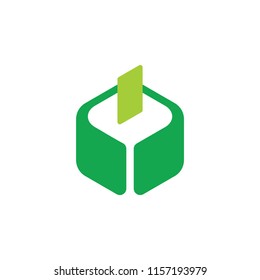 card and box symbol logo vector