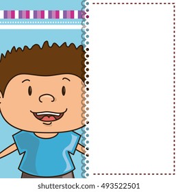 card with boy smiling
