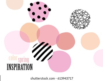 Card with the bright circles background