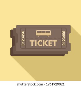 Kartenbus-Symbol. Flache Illustration des Kartenbusfahrscheins Vektorsymbol für Webdesign