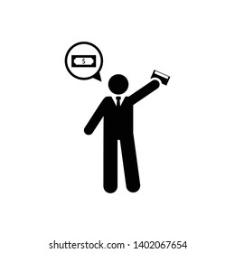 Card, businessman, money icon. Element of businessman icon. Premium quality graphic design icon. Signs and symbols collection icon for websites, web design, mobile app