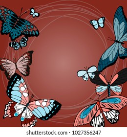 card with butterflies