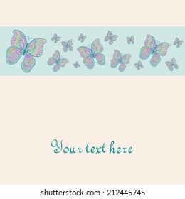 card with butterflies