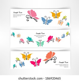 card butterfly color vector
