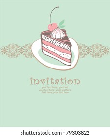 card with cake