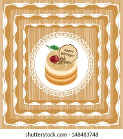 Card. Cake vector illustration