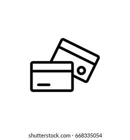 card, cash, paying, transaction, icon line black