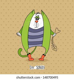 Card with Cat