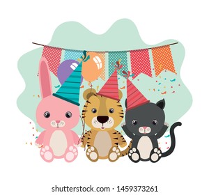 card of celebration with animals