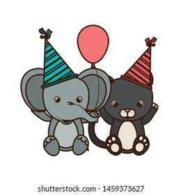 card of celebration with animals